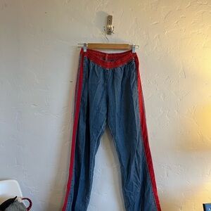 Barretto Stylish Blue and Red Track Pants